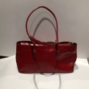 Ceceil Jeanne red leather handbag